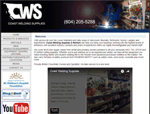 Tablet Screenshot of coastweldingsupplies.ca